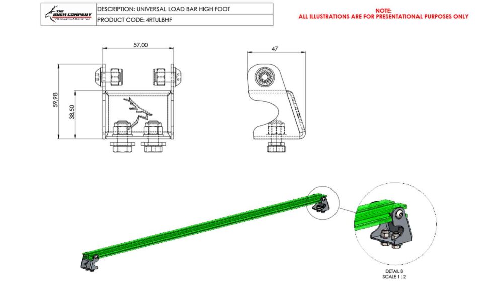 Load Bar High Foot Mount - Image 5